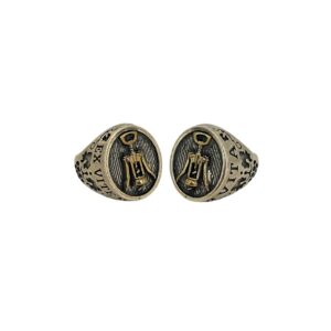 Two-tone corkscrew ring