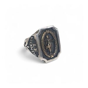 Bicolor tarot ring The World