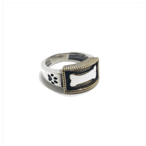 Bicolor bone ring