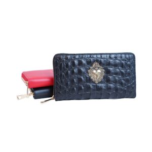 Black crocodile print bag