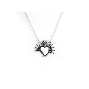 Welded Chain Heart 7 Swords Very Small