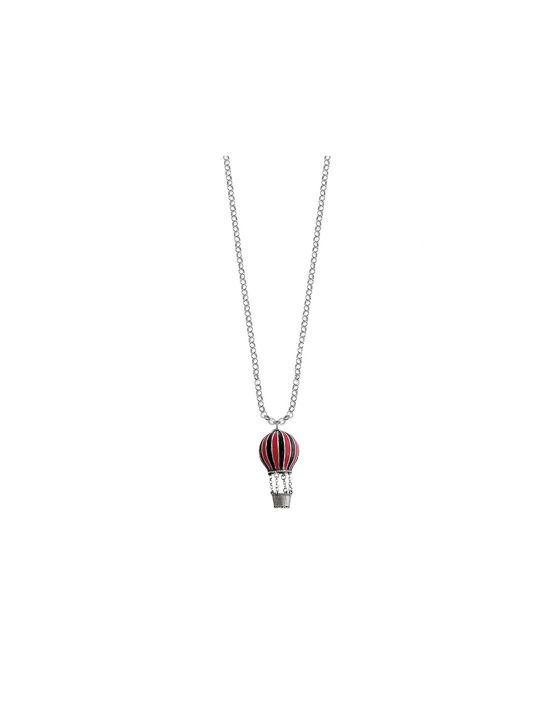 3D Red Black Hot Air Balloon Pendant
