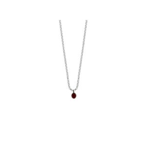 Oval Pendant with Garnet