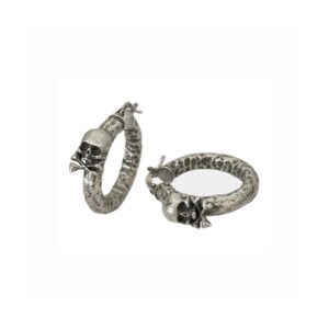 Small Hammered Skull Bell Earrings