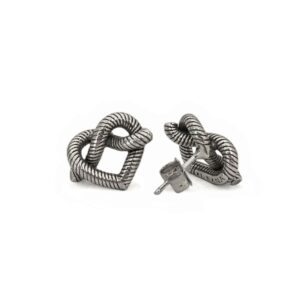 Rope Heart Stud Earrings